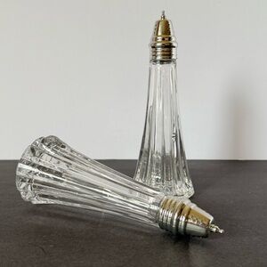 Set of 2 Tall 7.25” Barski Crystal Salt & Pepper Shakers – European Crystal